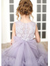 Lavender Lace Tulle Cloud Flower Girl Dress